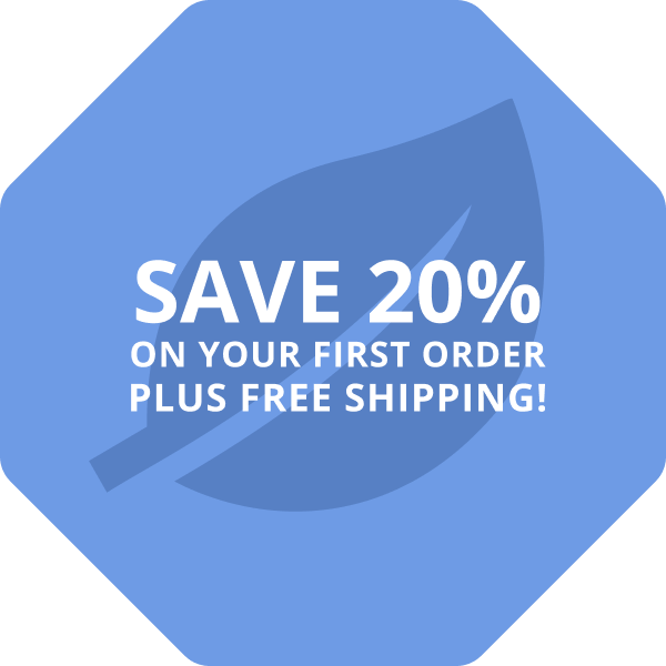 Save 20% on your first order plus free shipping!